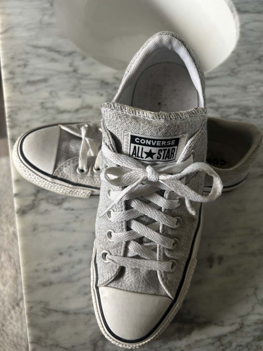 Converse Low Top Sneakers - Light Gray Canvas